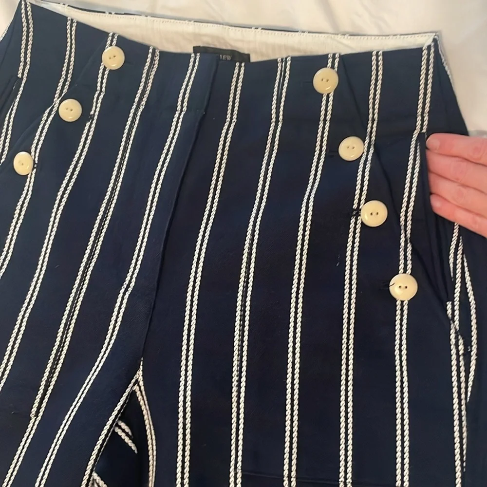 J. Crew Sailor Pant in Stripe Navy and White - Picture 7 of 14